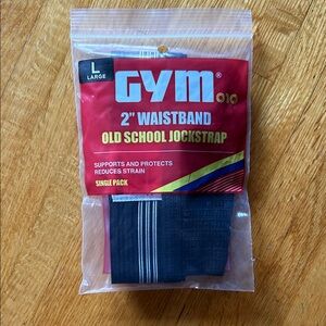Gym 2" Waistband Jockstrap - Black